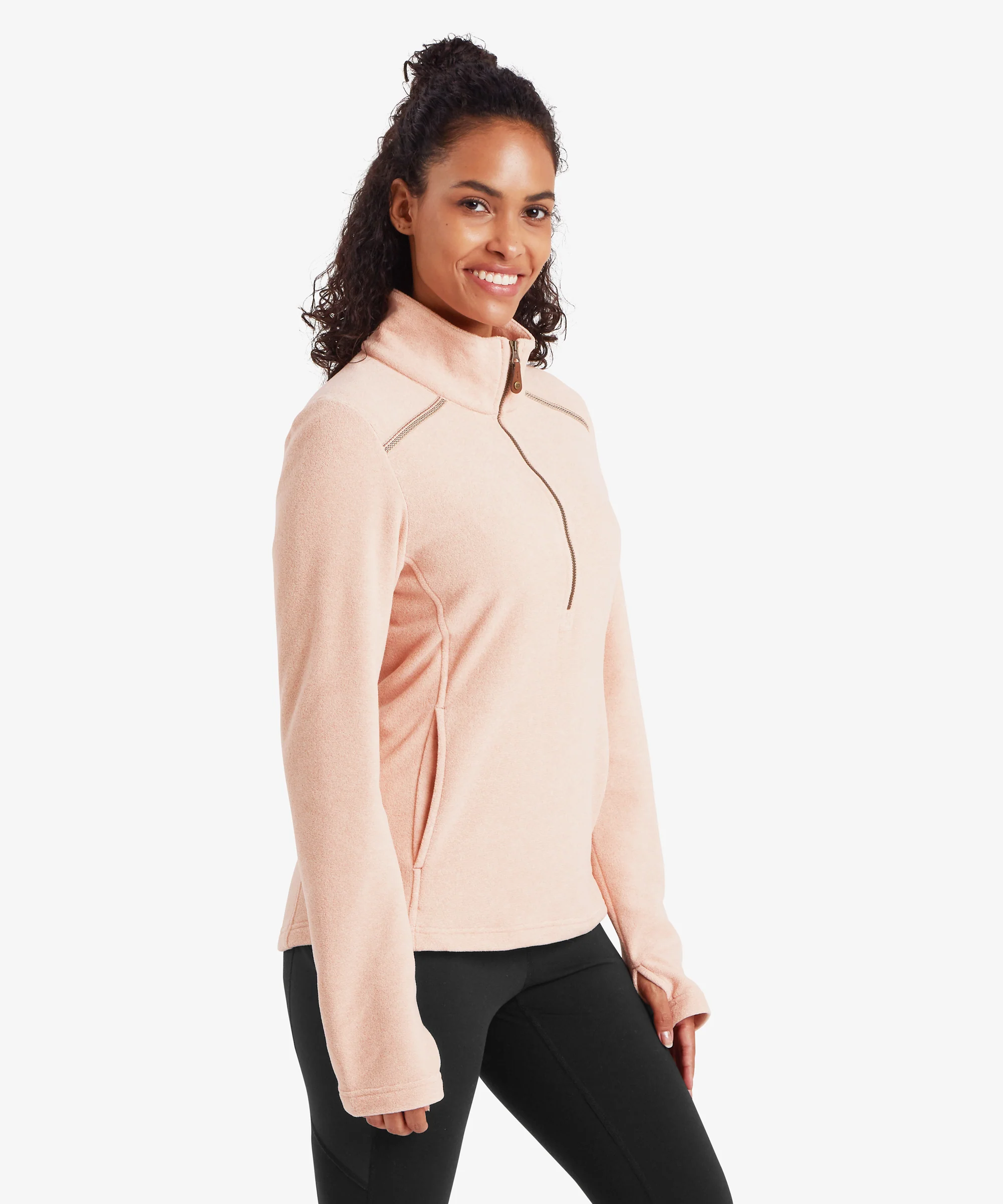 Rolpa Eco Fleece Pullover Zip - Blush - Image 4