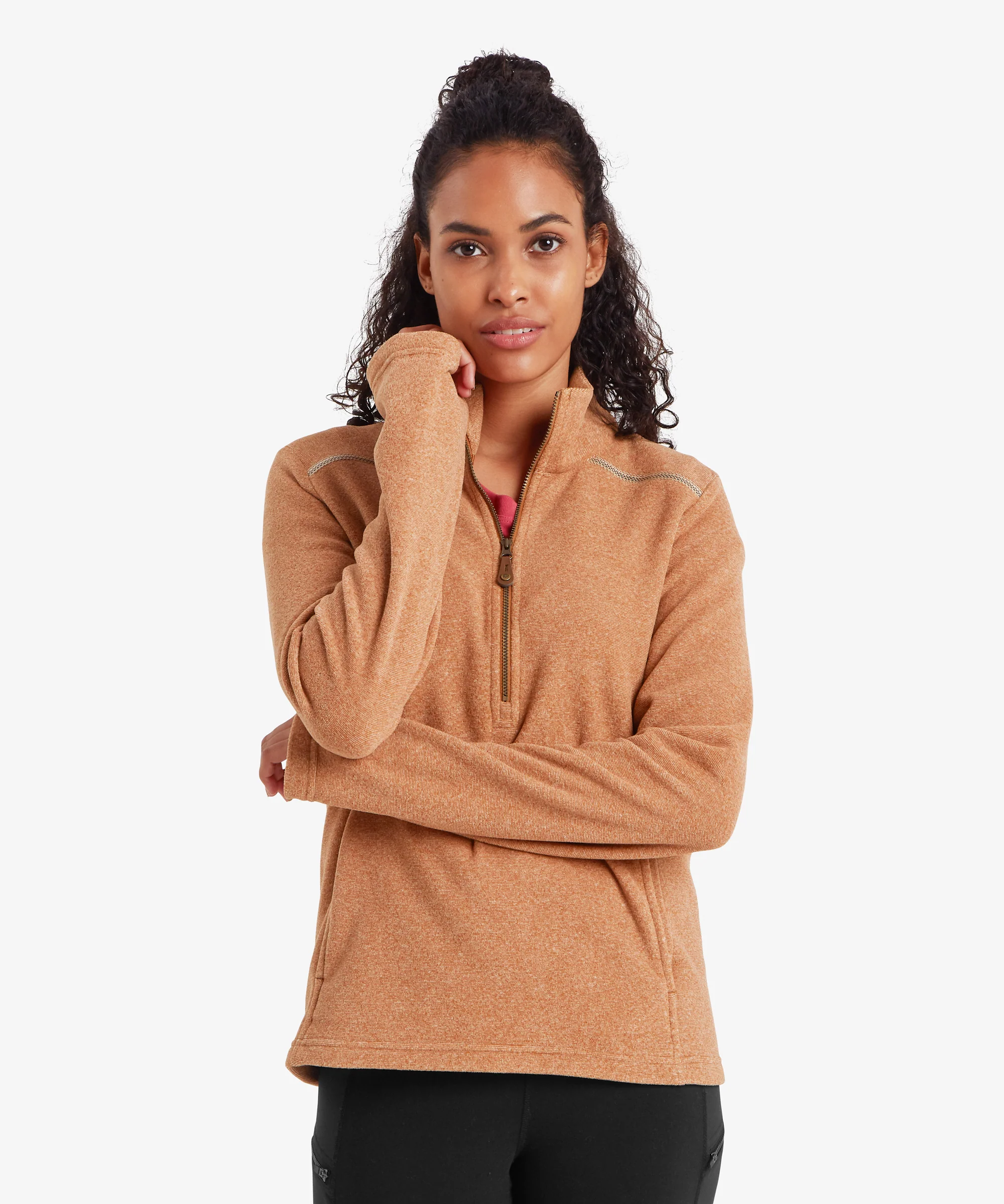 Rolpa Eco Fleece Pullover Zip - Mocha - Image 2