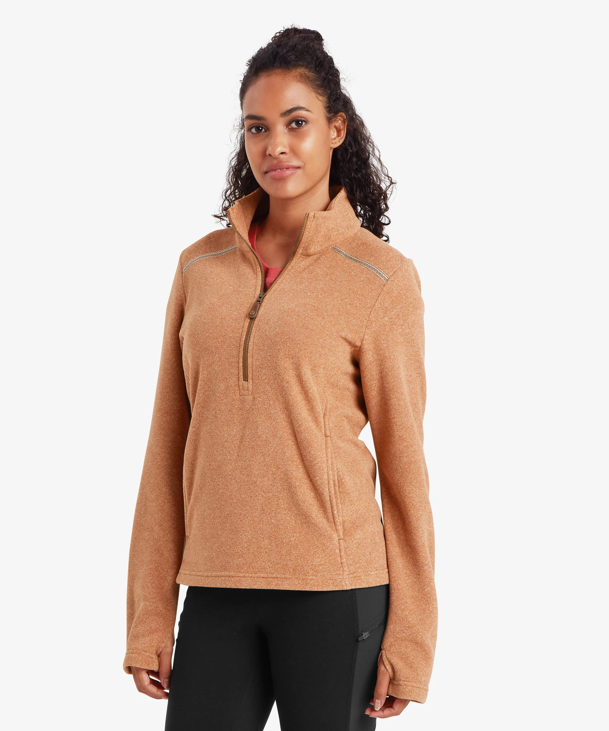 Rolpa Eco Fleece Pullover Zip - Mocha - Image 4
