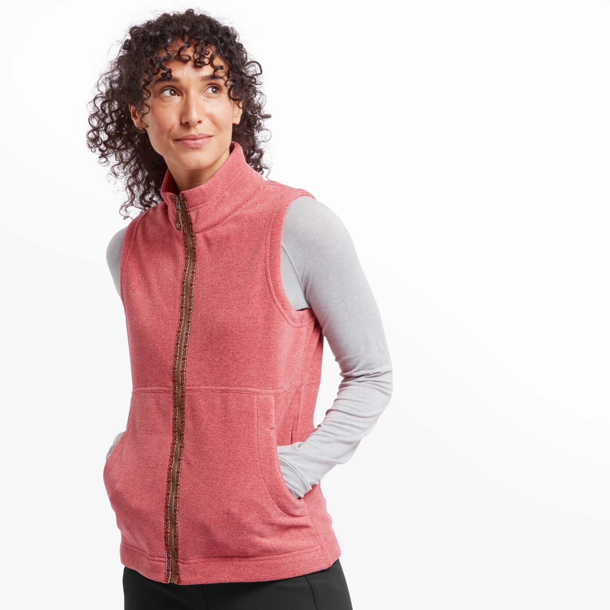 Rolpa Eco Fleece Vest - Mineral Red - Image 2