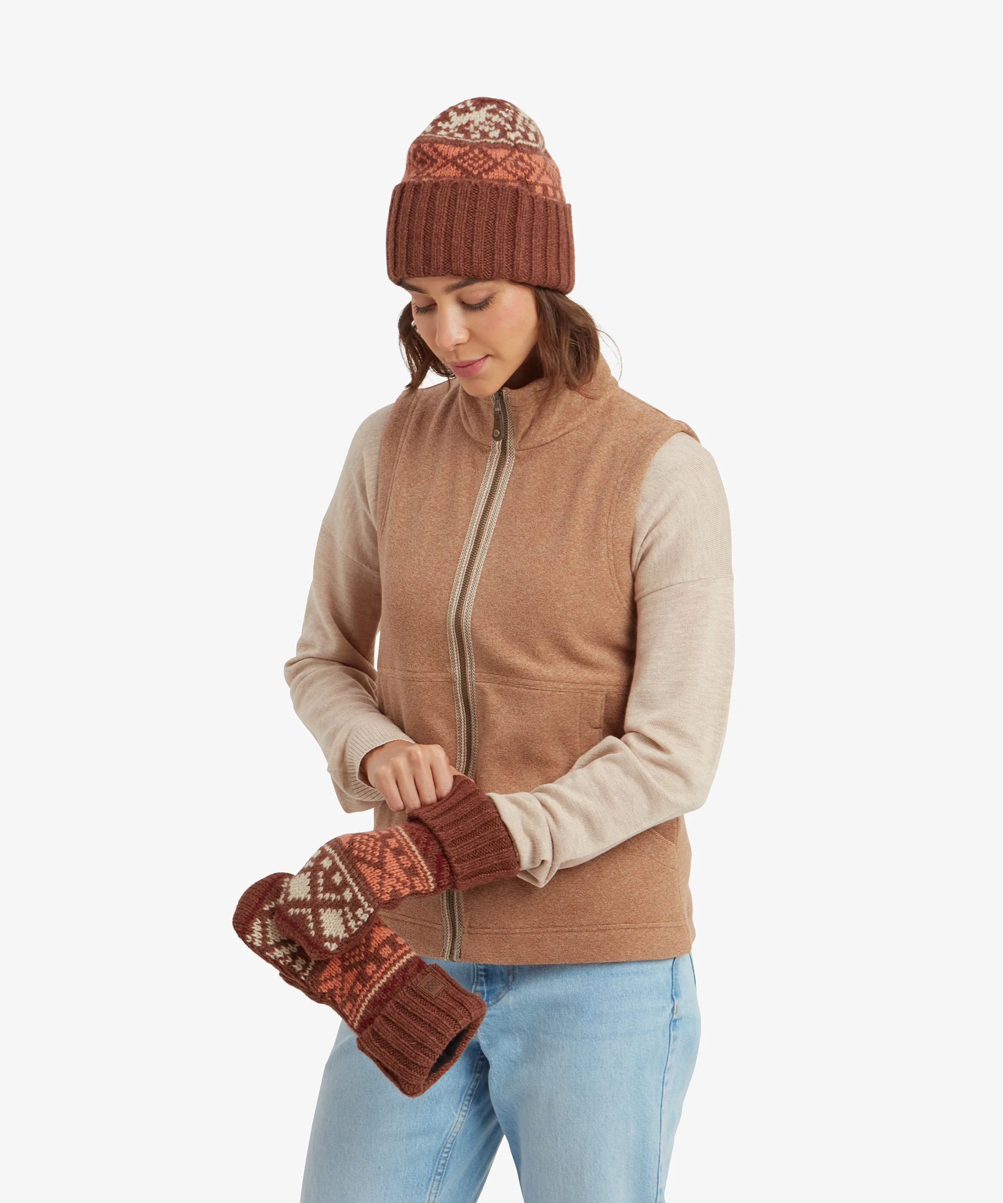 Rolpa Eco Fleece Vest - Mocha - Image 2