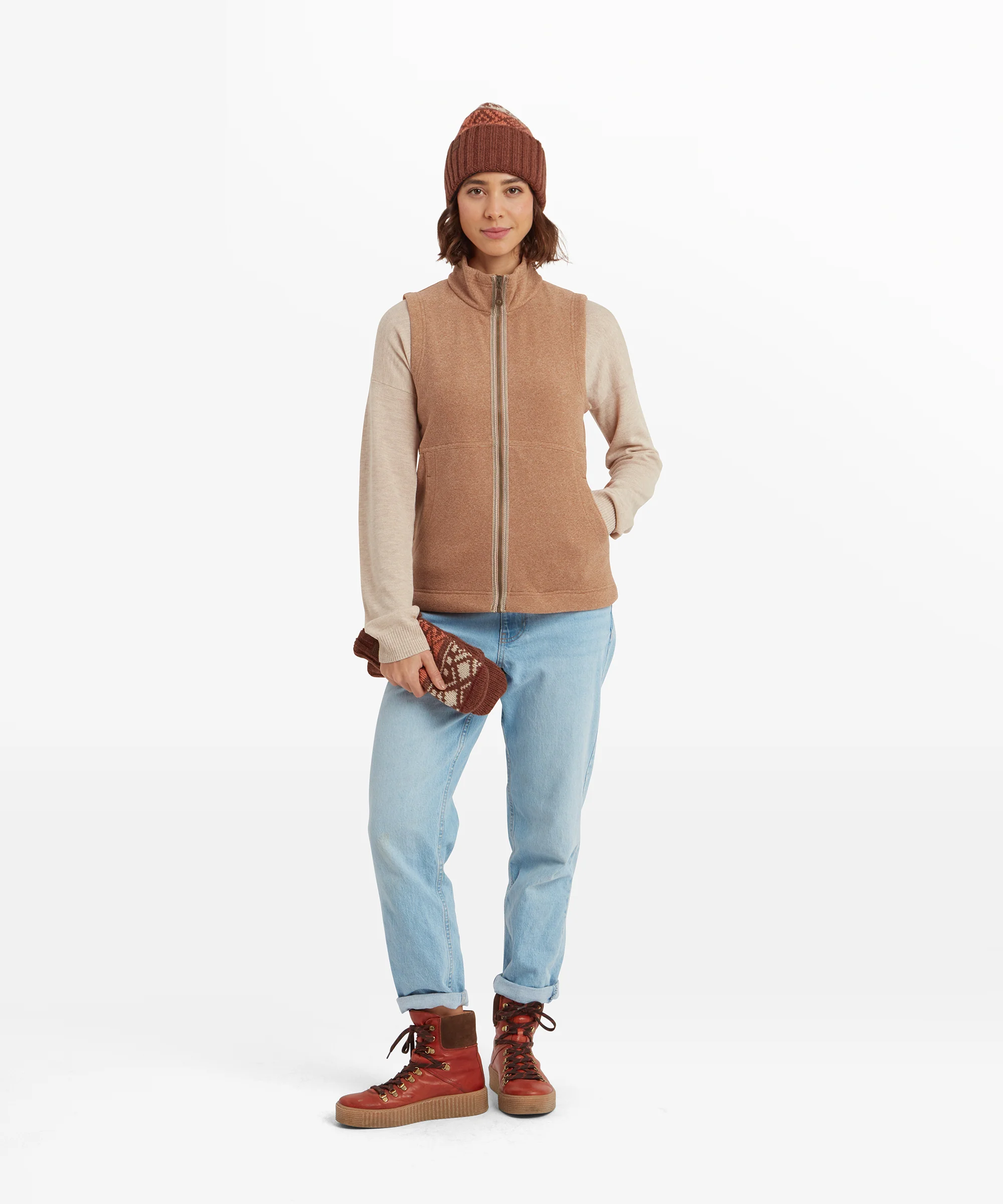 Rolpa Eco Fleece Vest - Mocha - Image 3