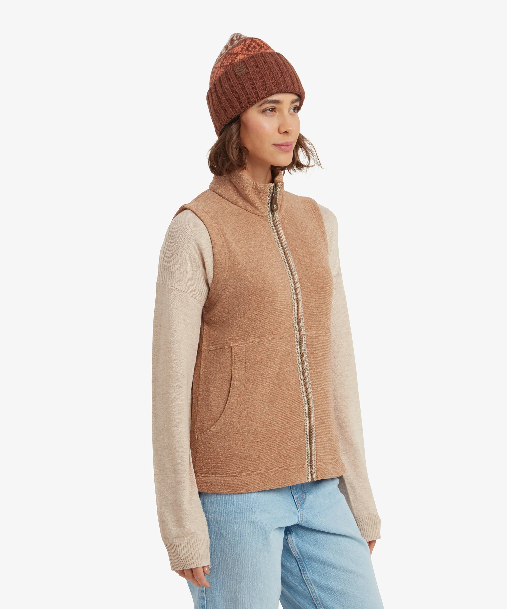 Rolpa Eco Fleece Vest - Mocha - Image 4