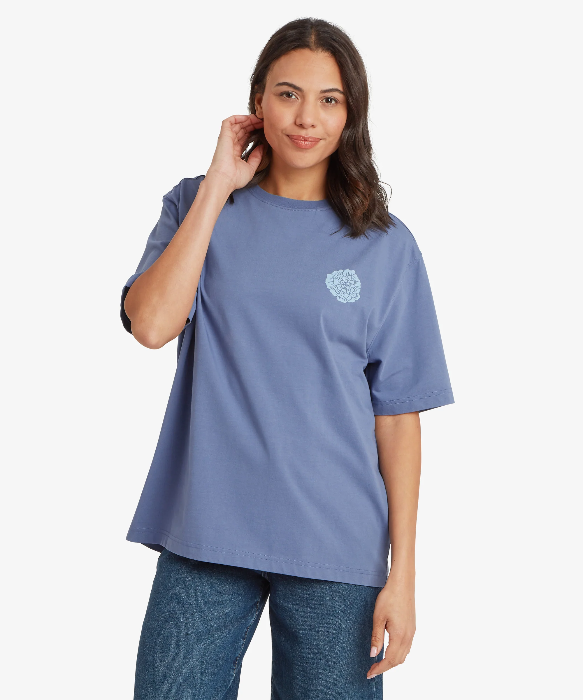 Tarcho Marigold T-Shirt - Vintage Blue - Image 3
