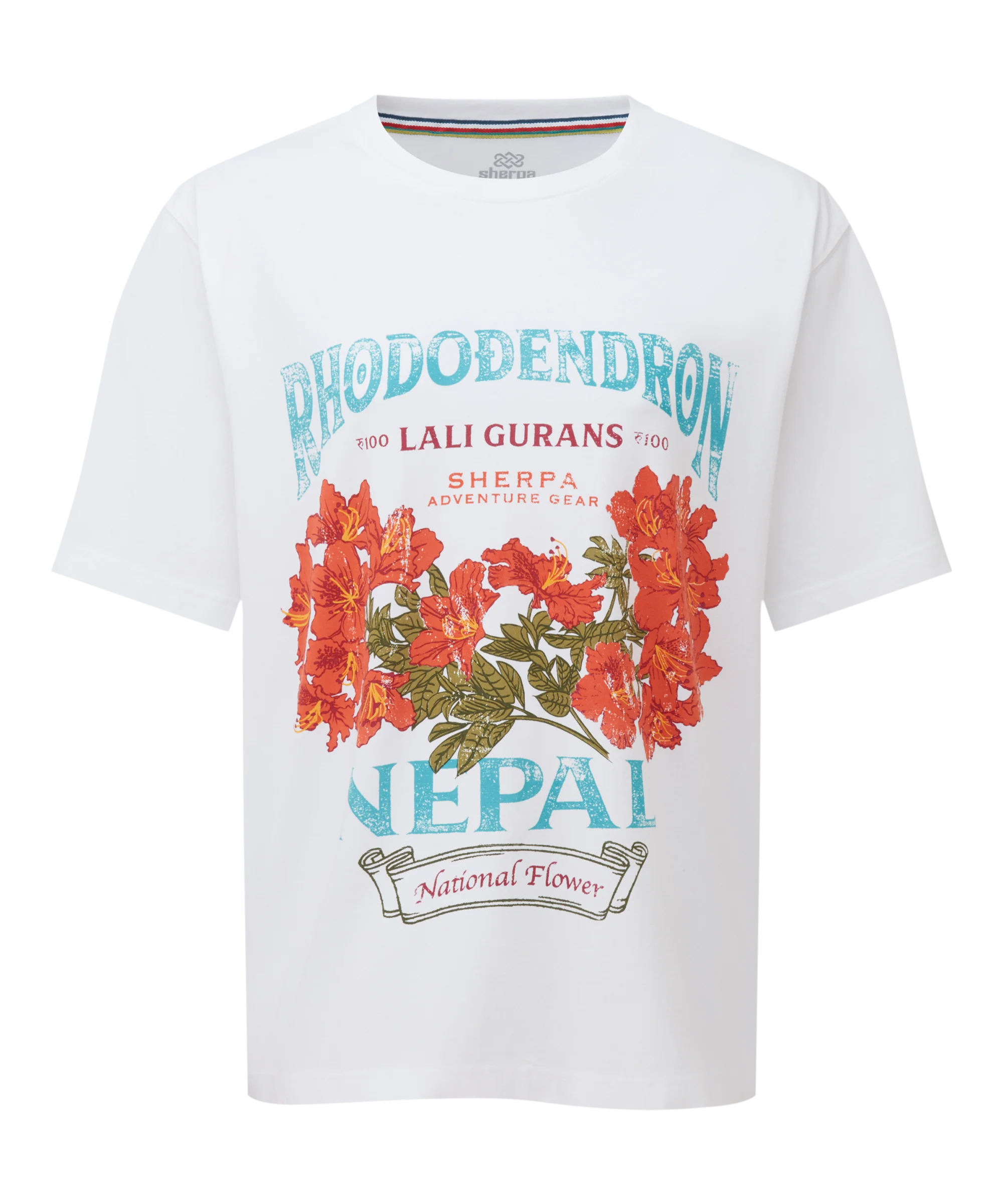 Tarcho Rhododendron T-Shirt - Katha White