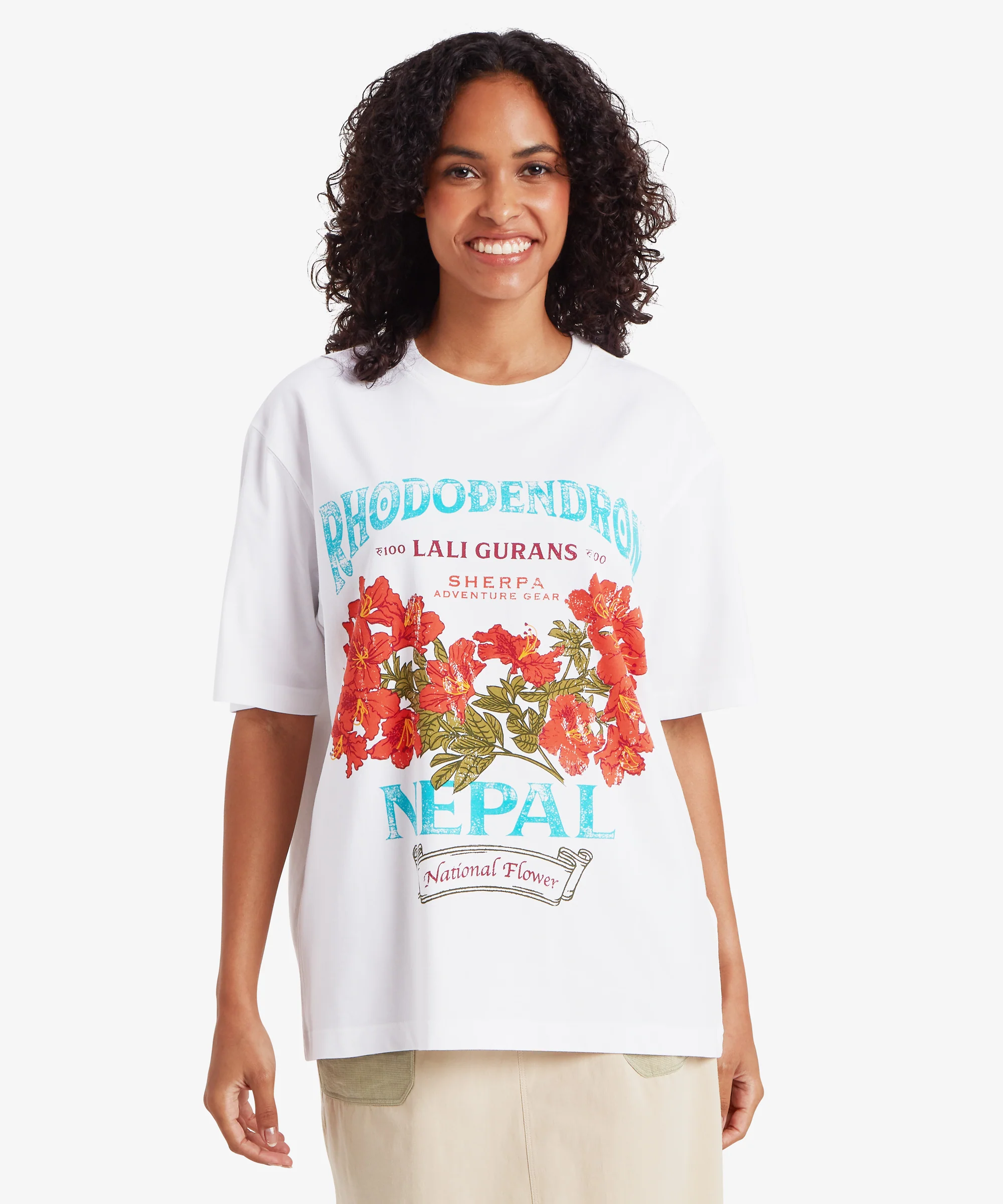 Tarcho Rhododendron T-Shirt - Katha White - Image 5