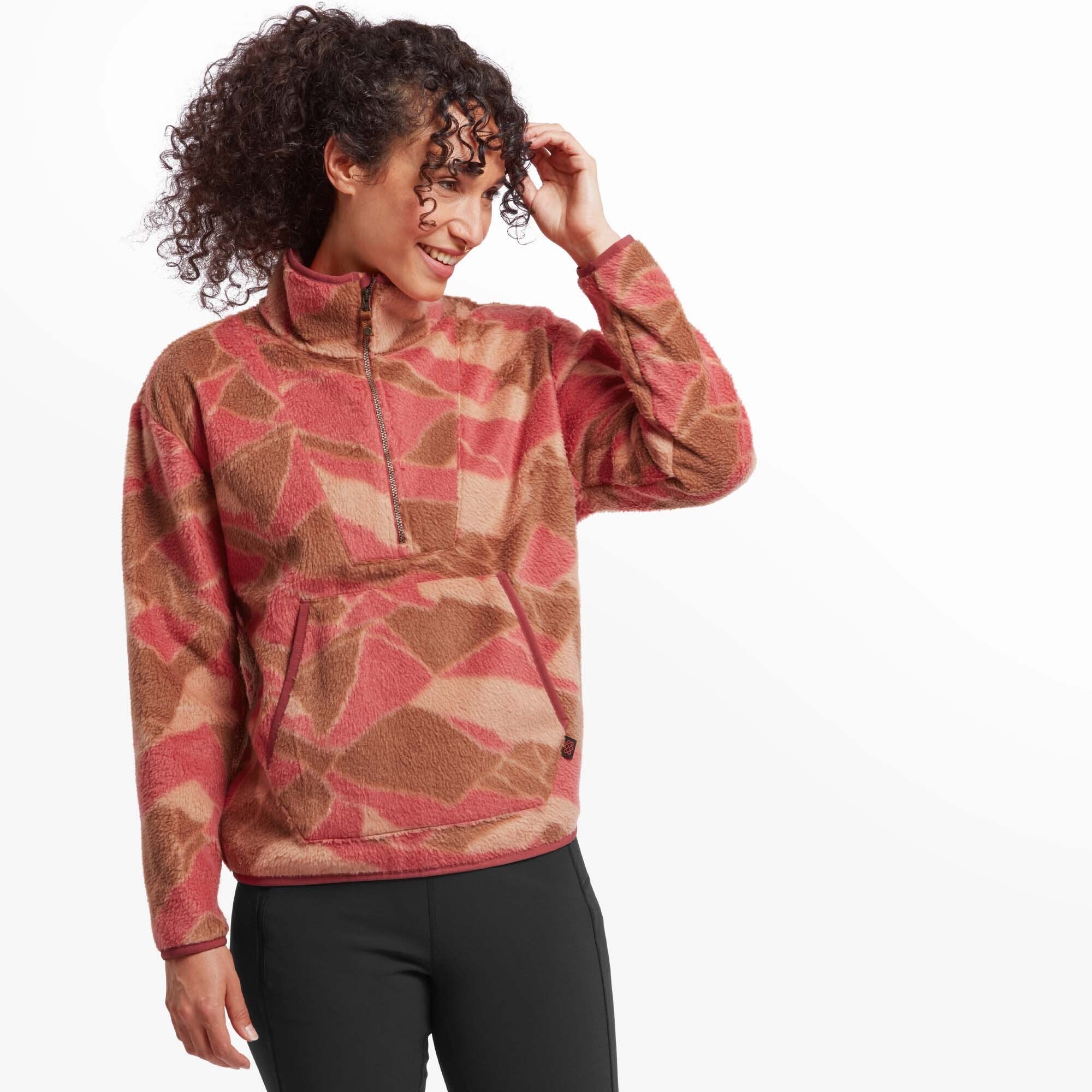 Uddesya Sherpa Quarter Zip Fleece - Mineral Red Himalaya