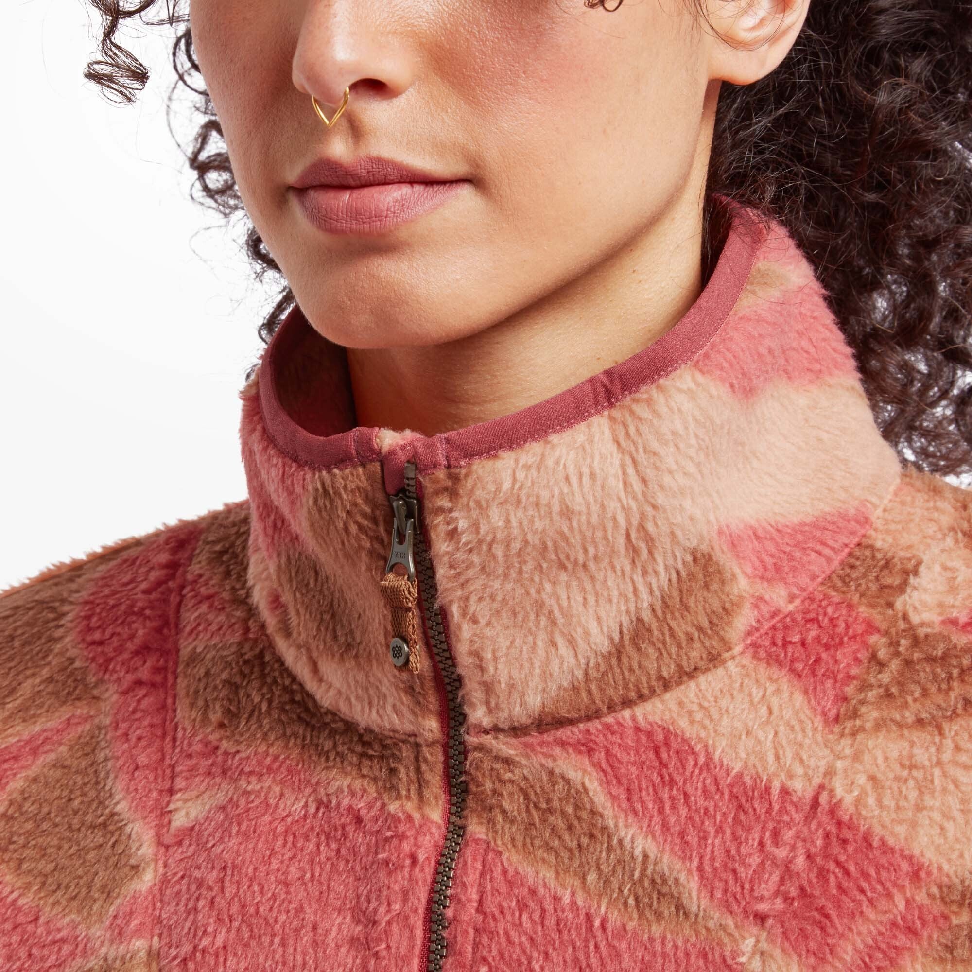 Uddesya Sherpa Quarter Zip Fleece - Mineral Red Himalaya - Image 4