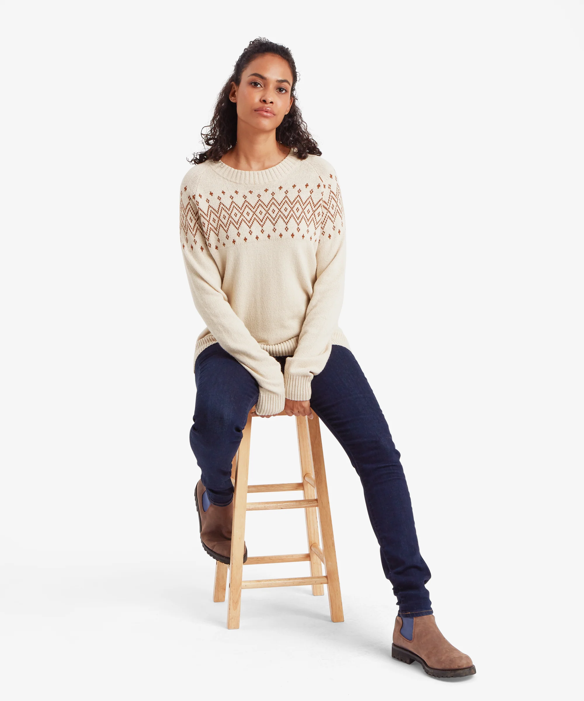 Yeshe Crew Neck Sweater - Ecru - Image 6