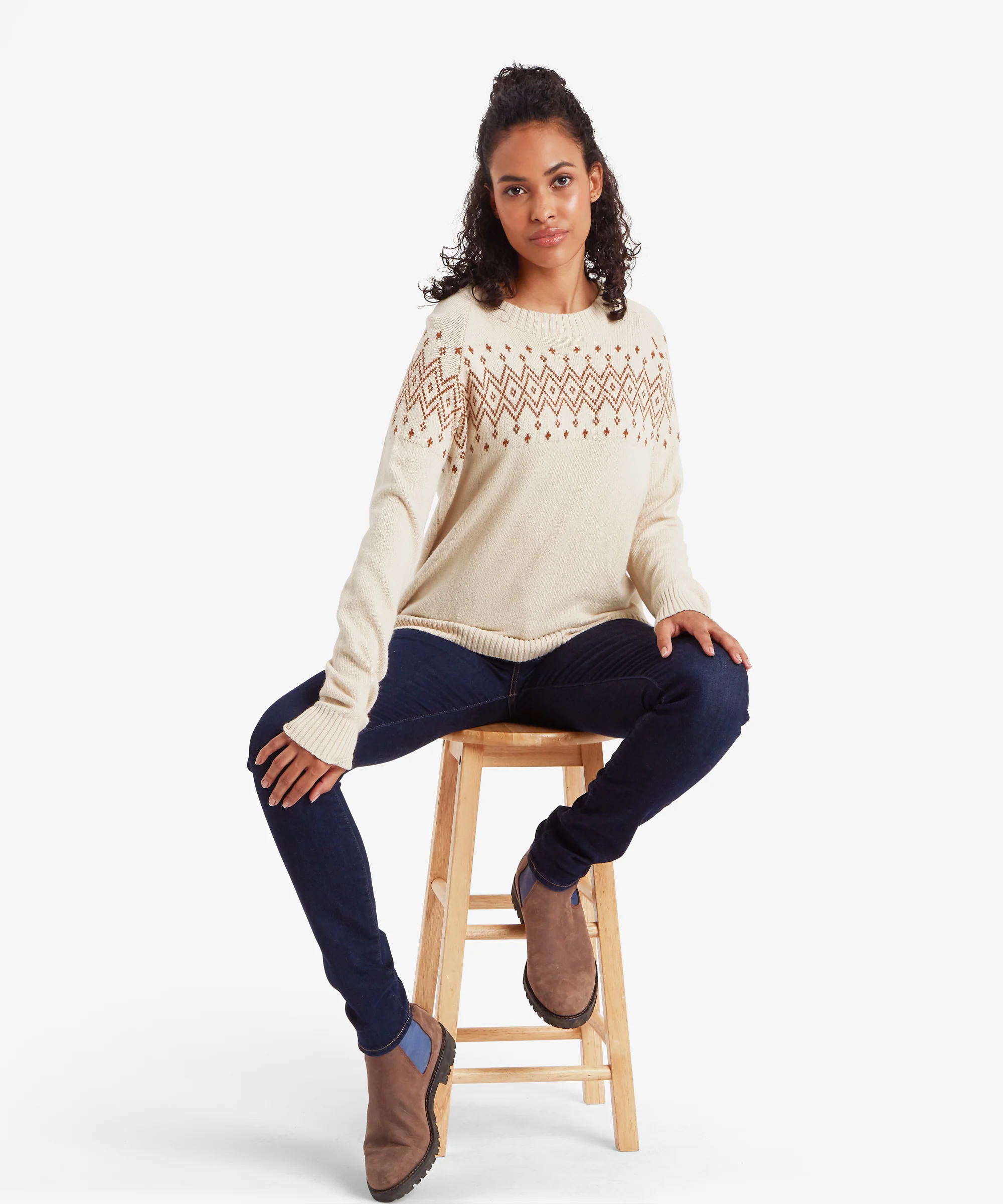 Yeshe Crew Neck Sweater - Ecru - Image 7